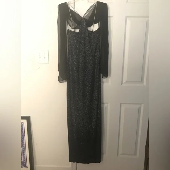 Dave & Johnny Dresses | Black W/Sparkles Long Formal Halter Dress & Shear Wrap. Laura Ryner In Size 7-8. | Color: Black | Size: 7-8 | Denisedpusey's Dave & Johnny Dresses | Black W/Sparkles Long Formal Halter Dress & Shear Wrap. Laura Ryner In Size 7-8. | Color: Black | Size: 7-8 | Denisedpusey's